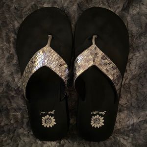 Yellow Box Flip Flops